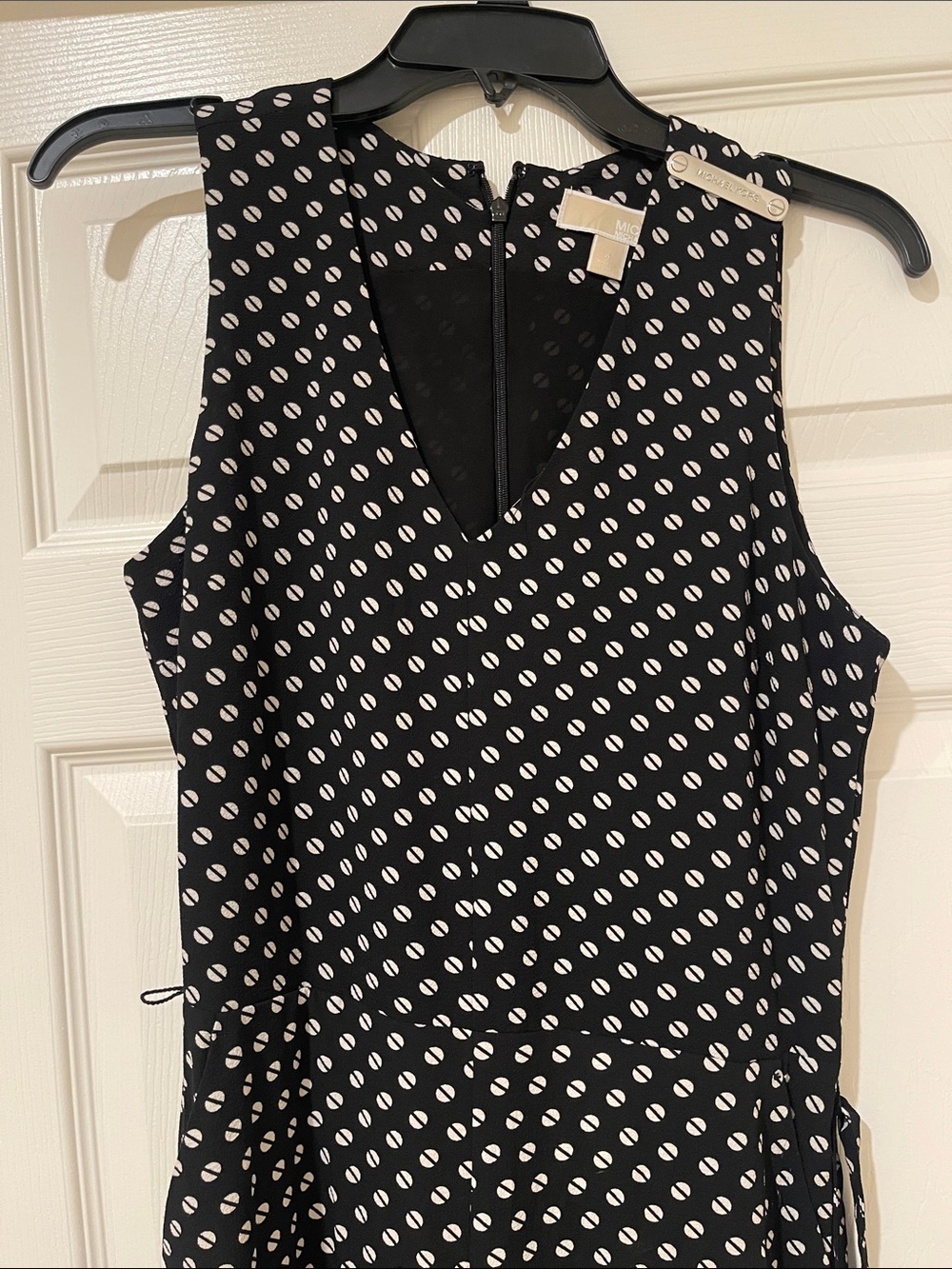 MICHAEL Michael Kors Black and White Polka Dot Sleeveless Tunic